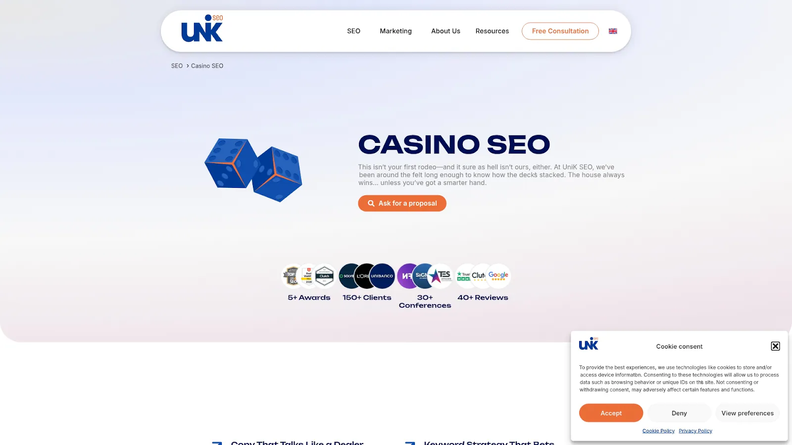UniK SEO Screenshot